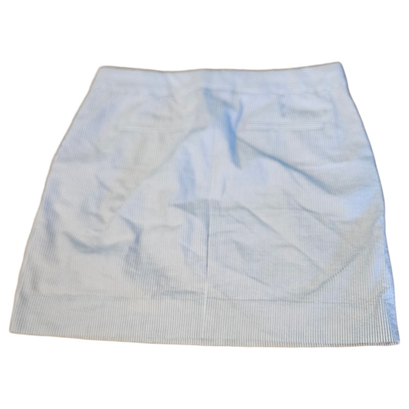 J. Crew Factory Size 2 Cotton White and Black Striped Mini Skirt - Picture 4 of 6